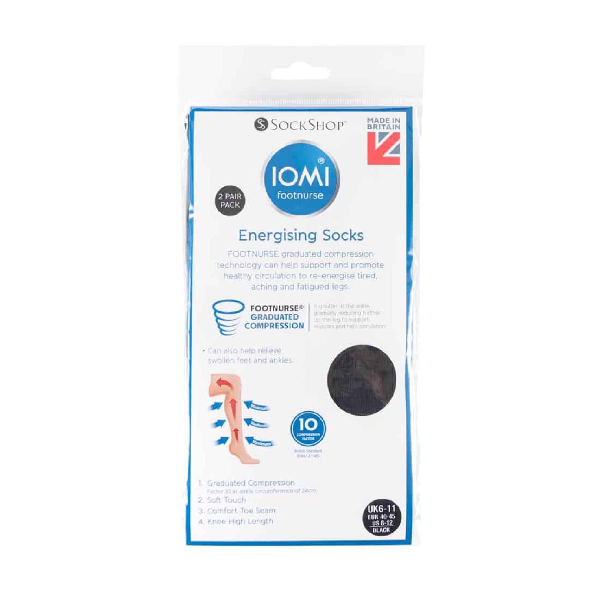 2 Pack 80 Denier Compression Knee High Energising Socks