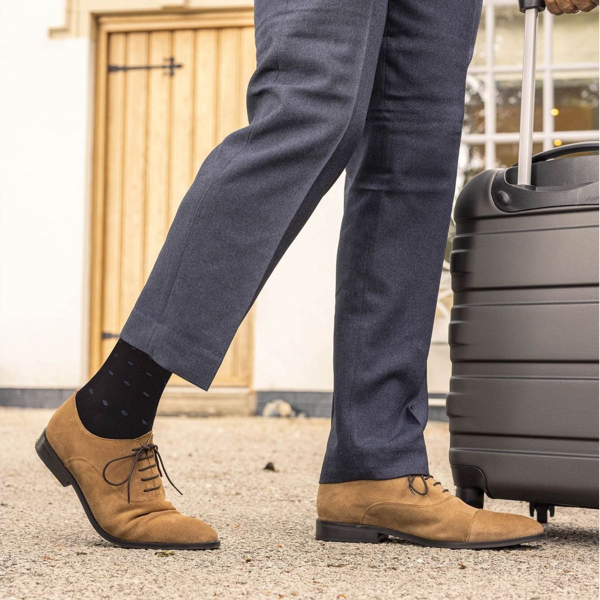1 Pack Mens 18 mmHg Graduated Compression Flight Socks for DVT