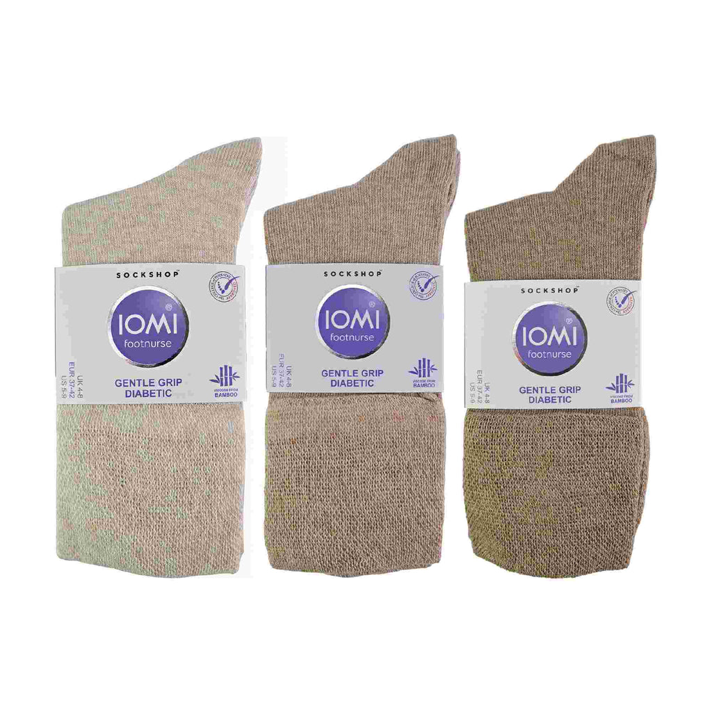 6 Pack Ladies Non Elastic Bamboo Diabetic Socks