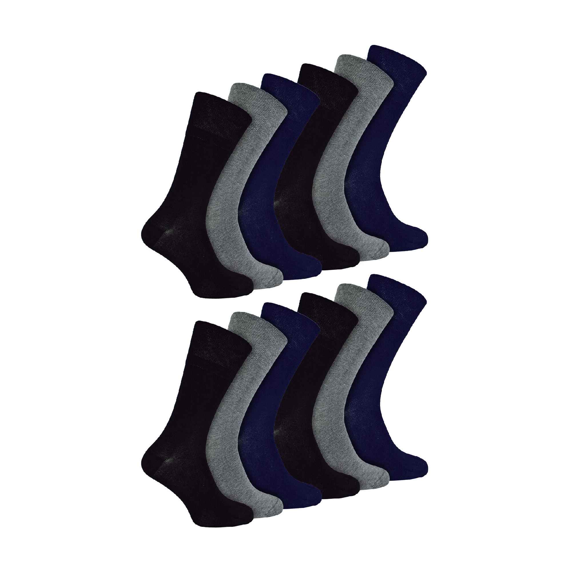 2 Pack Mens Diabetic Bamboo Extra Wide  NON ELASTIC Socks