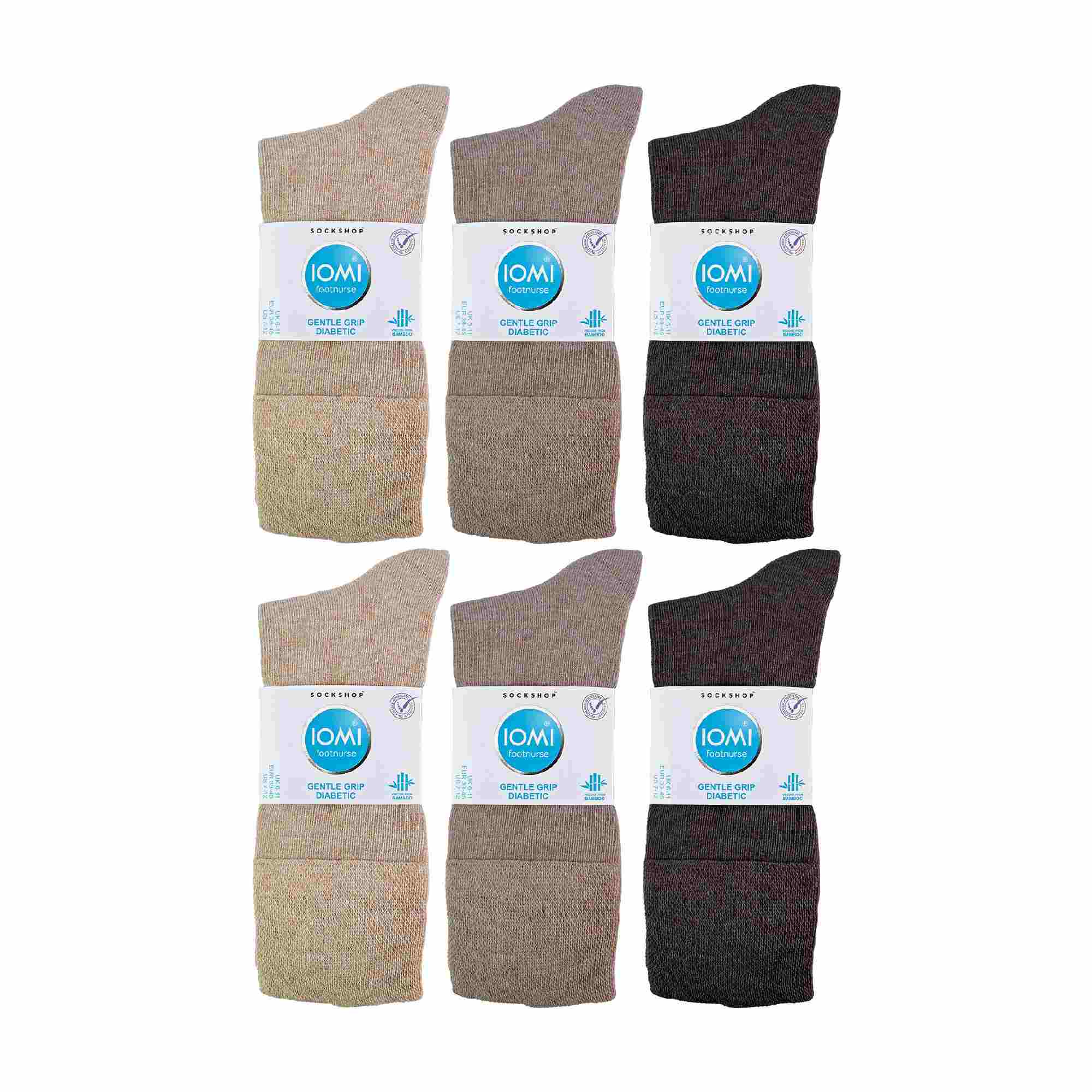 2 Pack Mens Diabetic Bamboo Extra Wide  NON ELASTIC Socks