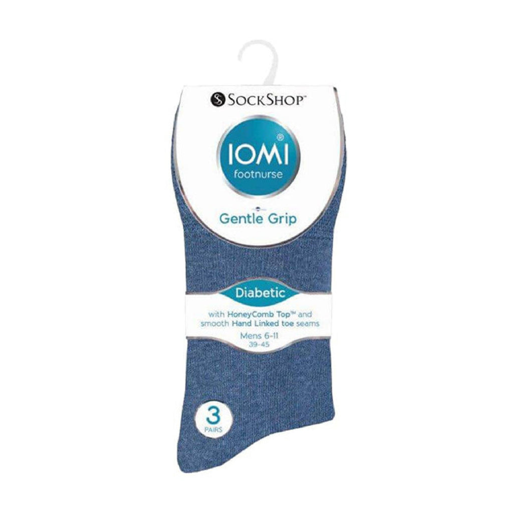6 Pack Mens Non Elastic Cotton Diabetic Socks with Seamless Toe