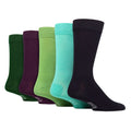 5 Pack Mens Plain Coloured Bamboo Dress Socks