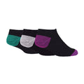 3 Pack Mens Bamboo Trainer Socks with Coloured Heel & Toe