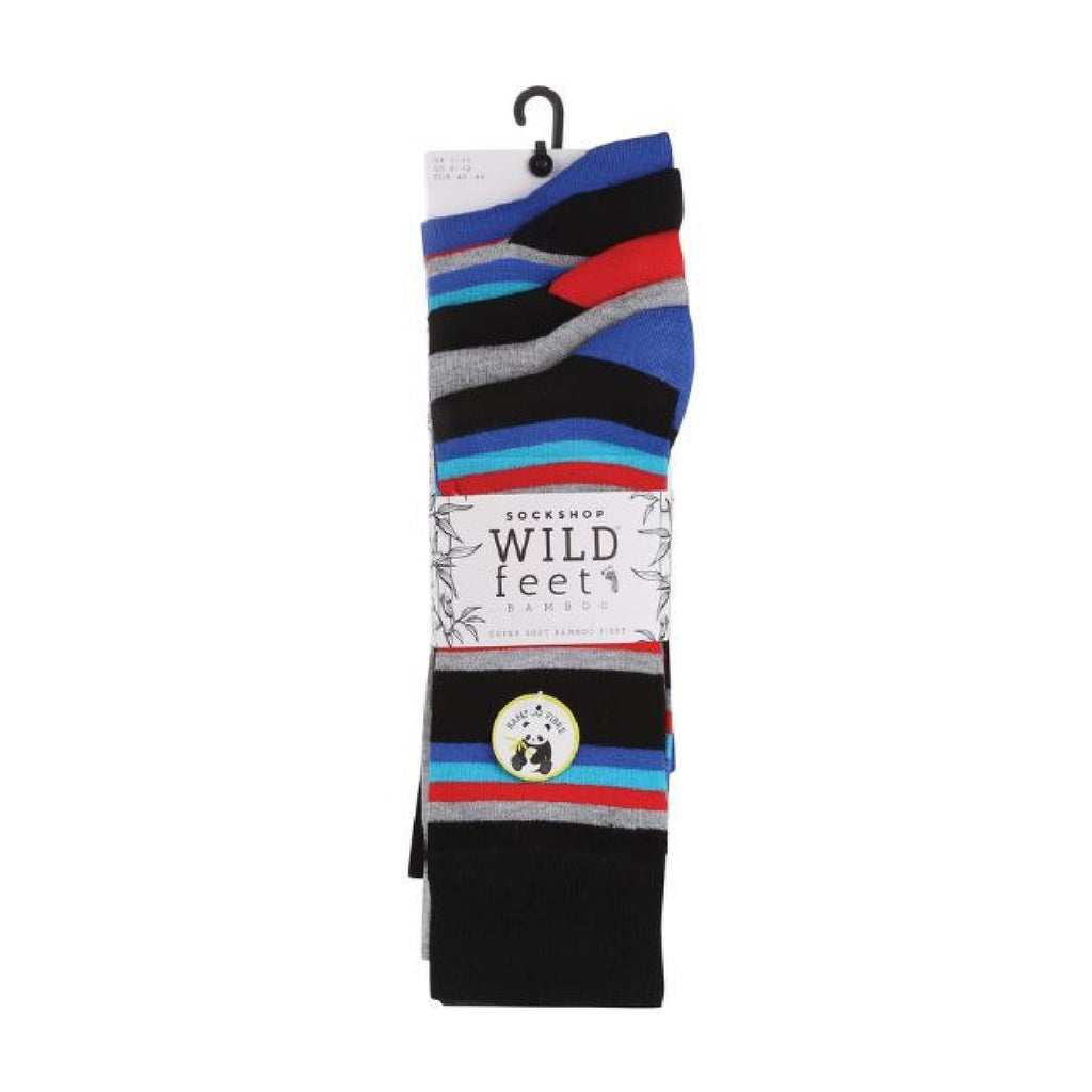 5 Pack Mens Colourful Striped Patterned Bamboo Dress Socks