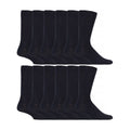 Mens Cotton Plain Black Dress Socks (Multipack Options)