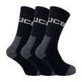 3 Pack Mens Cushioned Reinforced Heel & Toe Work Socks