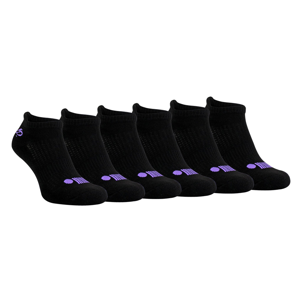 6 Pack Ladies Cotton Cushioned Low Cut Sport Ankle Socks for Running