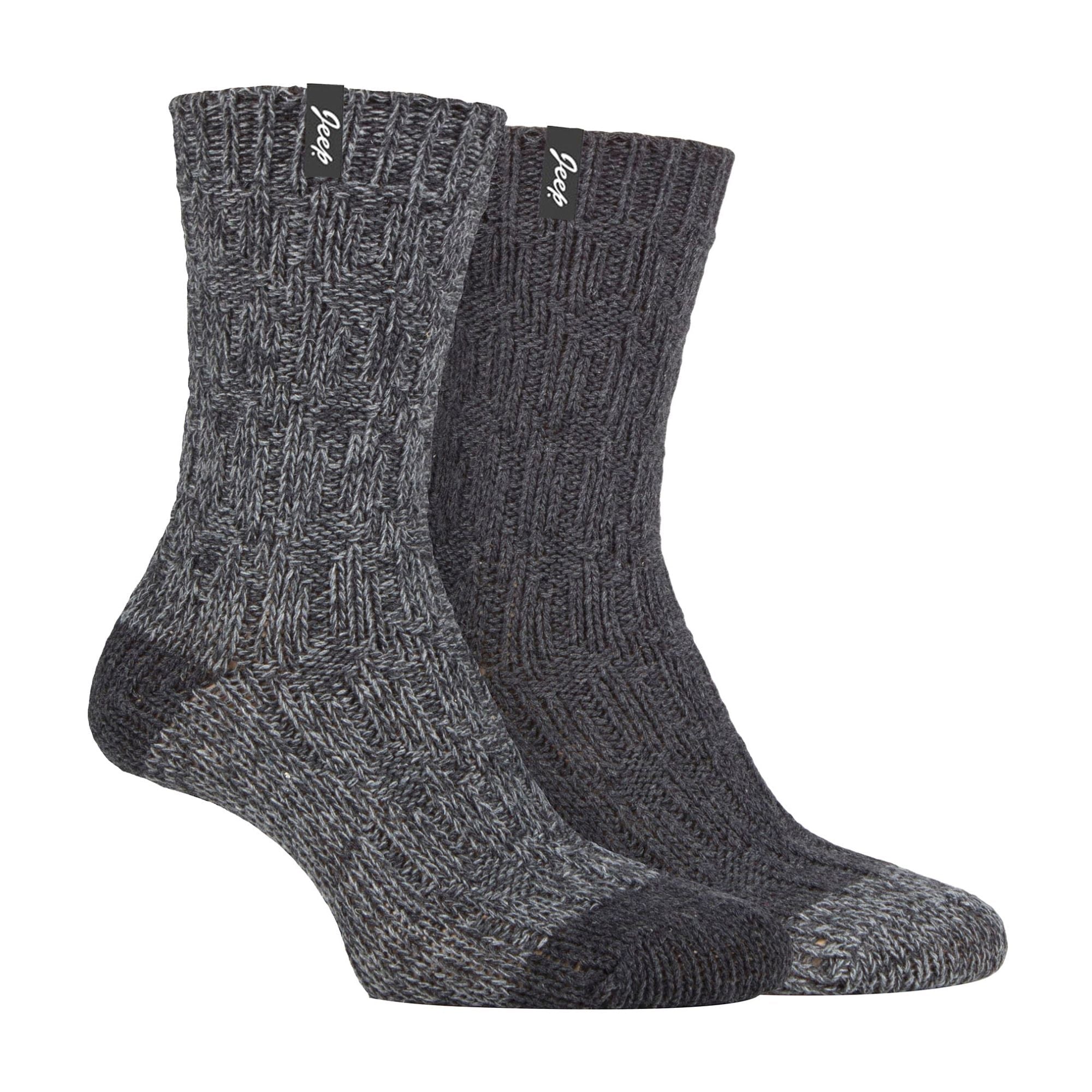 Women's 2-Pack Wool Outdoor Boot Socks | Ribbed Hiking Knit Socks