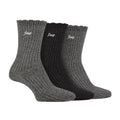 3 Pack Ladies Bamboo Scalloped Ankle Socks | Ribbed Cushioned
