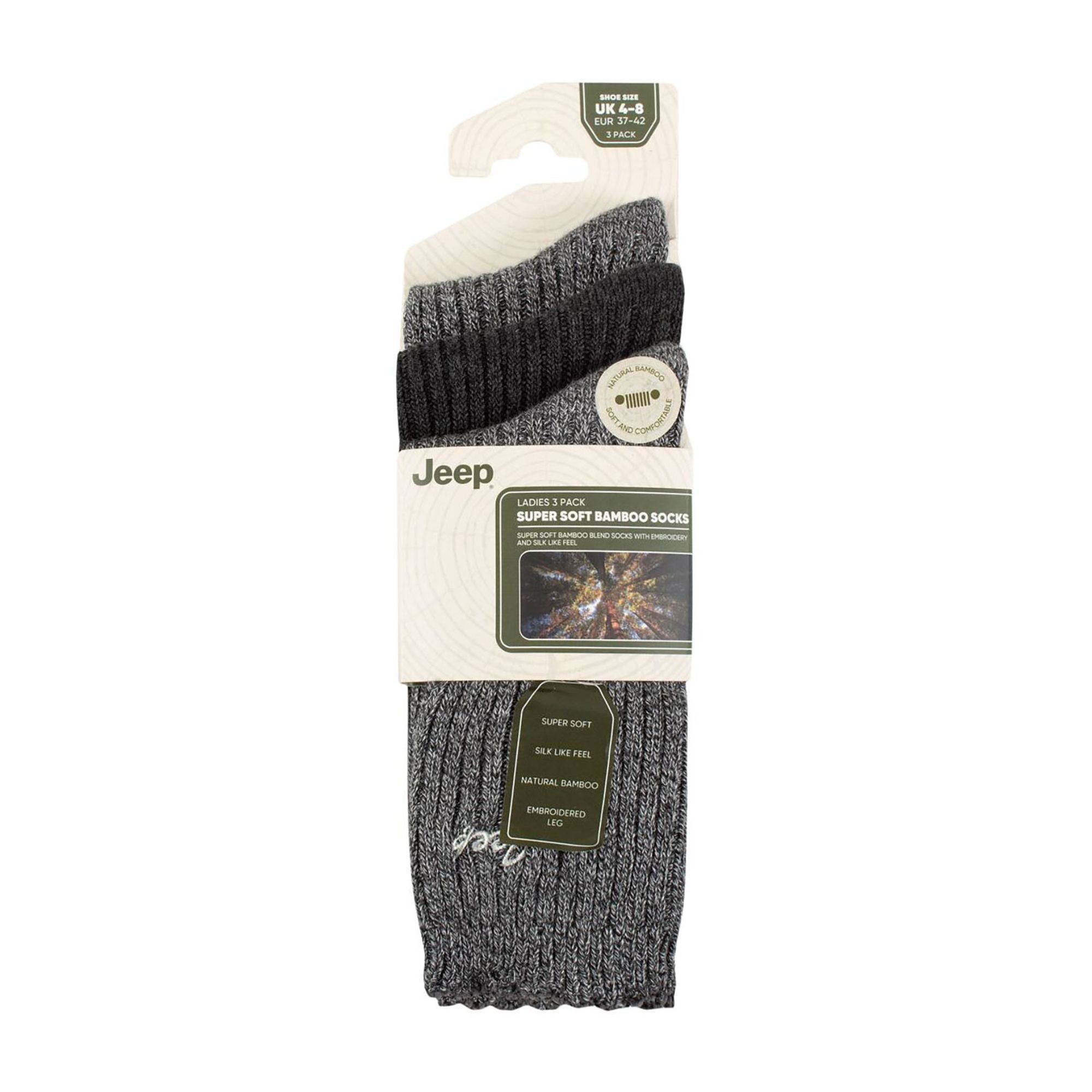3 Pack Ladies Bamboo Scalloped Ankle Socks | Ribbed Cushioned