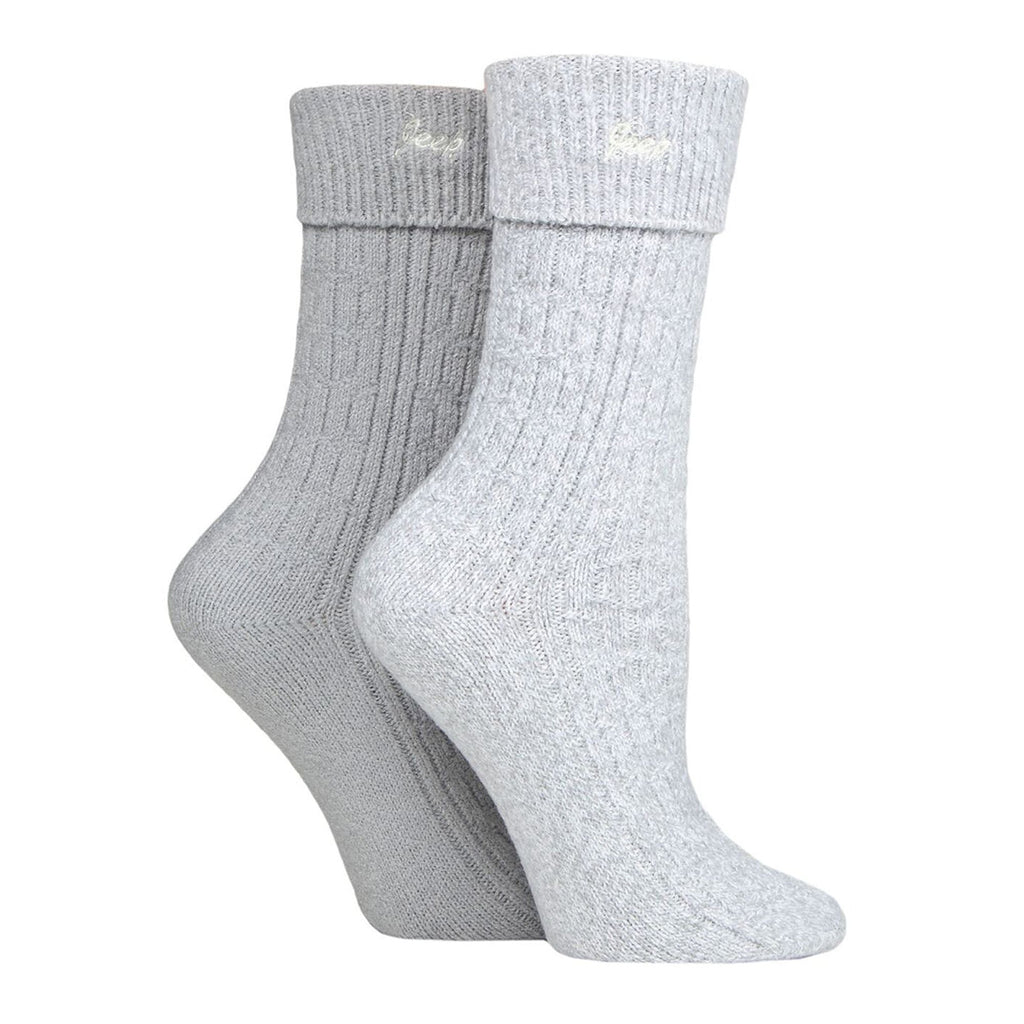 2 Pack Ladies Turn Cuff Boot Socks | Performance Polyester Walking Socks