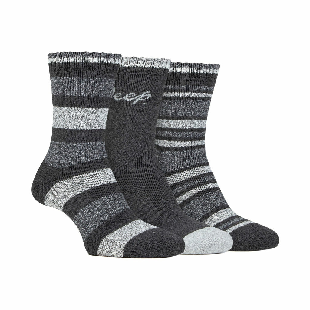 3 Pack Ladies Performance Boot Socks | Women's Ribbed Cushioned Comfort Socks