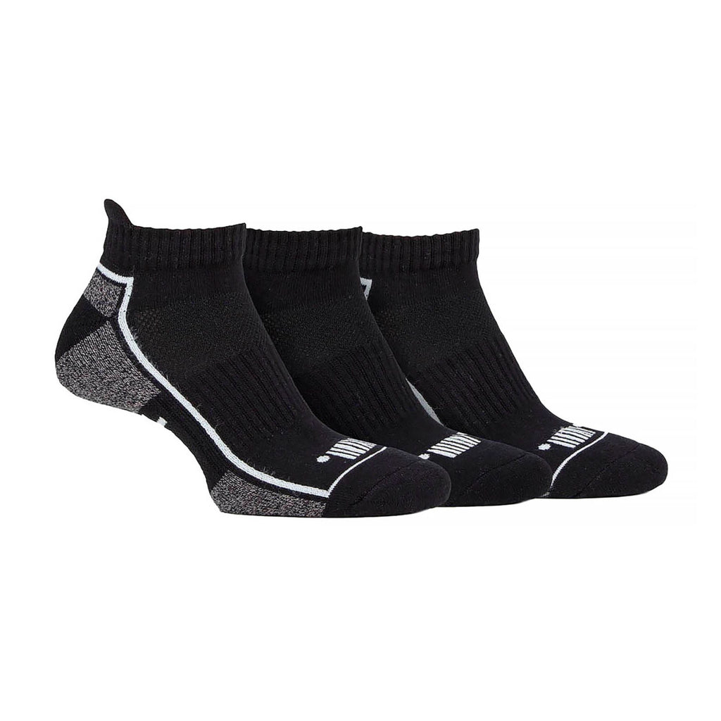 Pack of 3 Men's Trainer Liners Socks | Low Cut Cushioned Sport Ankle Socks