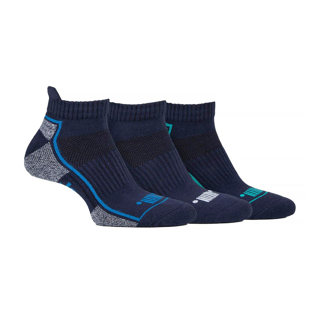 Pack of 3 Men's Trainer Liners Socks | Low Cut Cushioned Sport Ankle Socks
