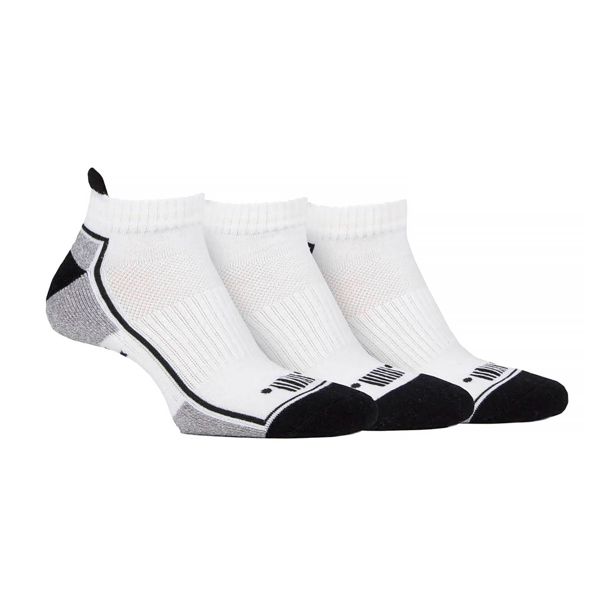 Pack of 3 Men's Trainer Liners Socks | Low Cut Cushioned Sport Ankle Socks