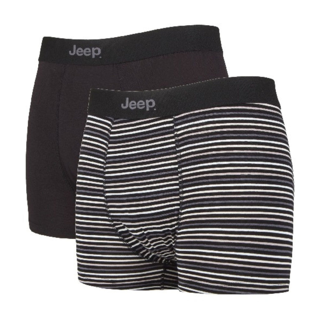 2 Pack Mens Soft Natural Bamboo Fibres Comfortable Fitted Trunks