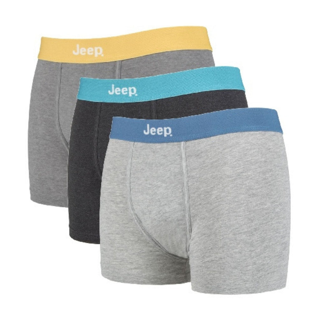 3 Pack Mens Cotton Rich Blend Everyday Fitted Trunks