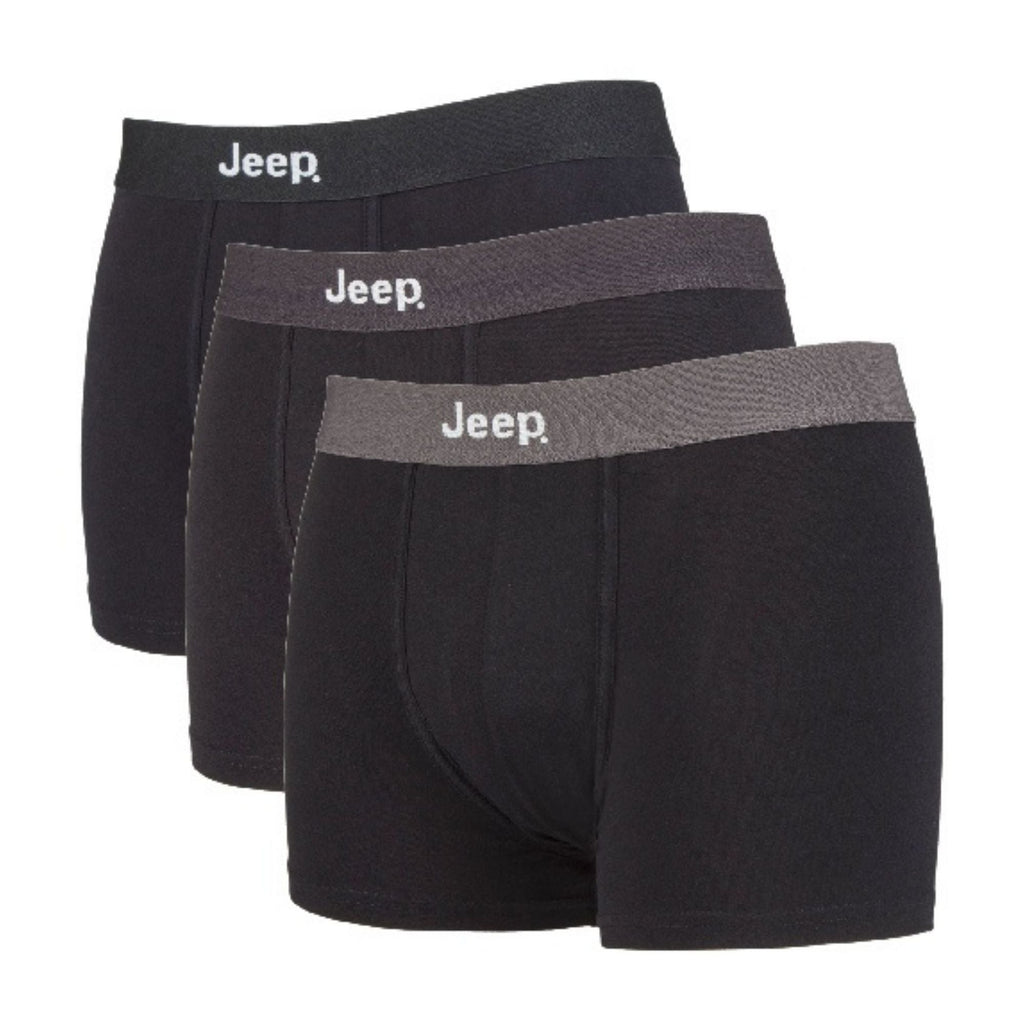 3 Pack Mens Cotton Rich Blend Everyday Fitted Trunks