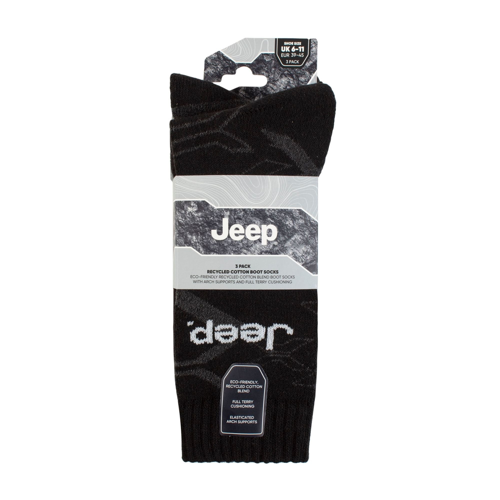 Men's Camo Boot Socks - Cushioned Anti-Blister Camouflage Socks