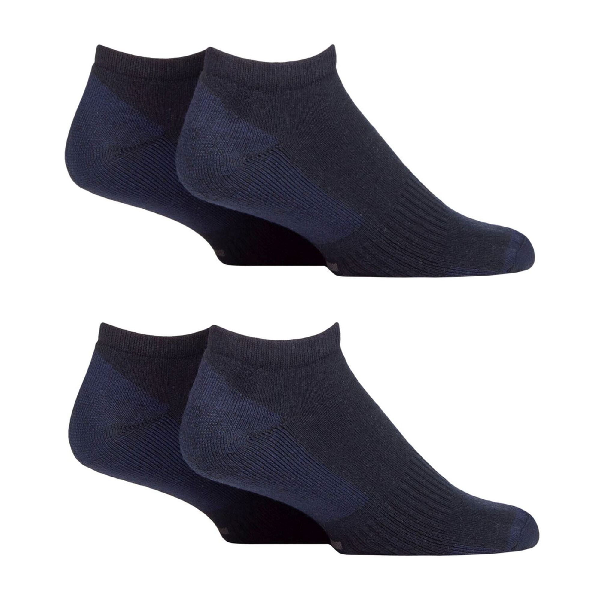 Men's Breathable Cushioned Low Cut Trainer Socks - Pack of 4