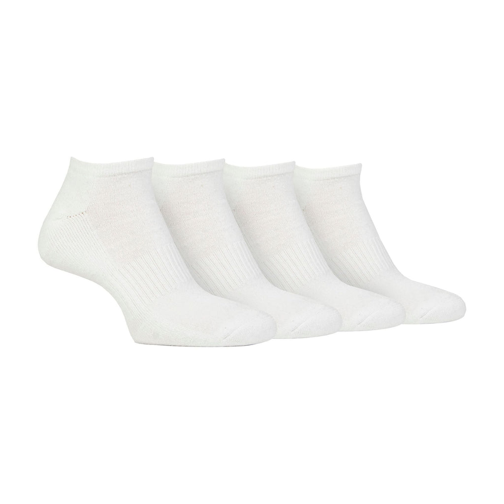 Men's Breathable Cushioned Low Cut Trainer Socks - Pack of 4