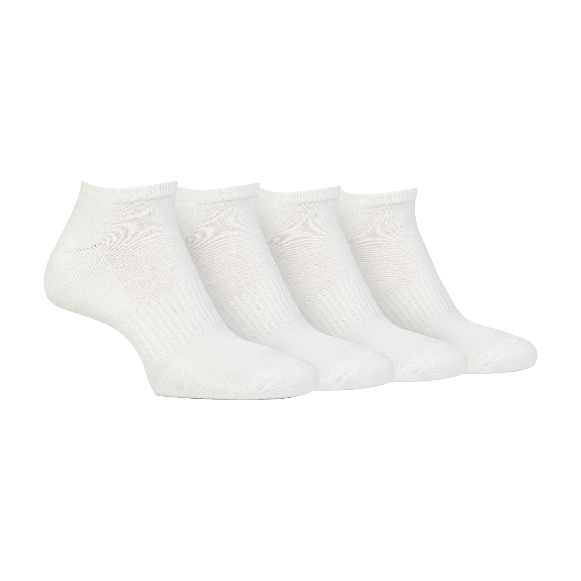 Men's Breathable Cushioned Low Cut Trainer Socks - Pack of 4