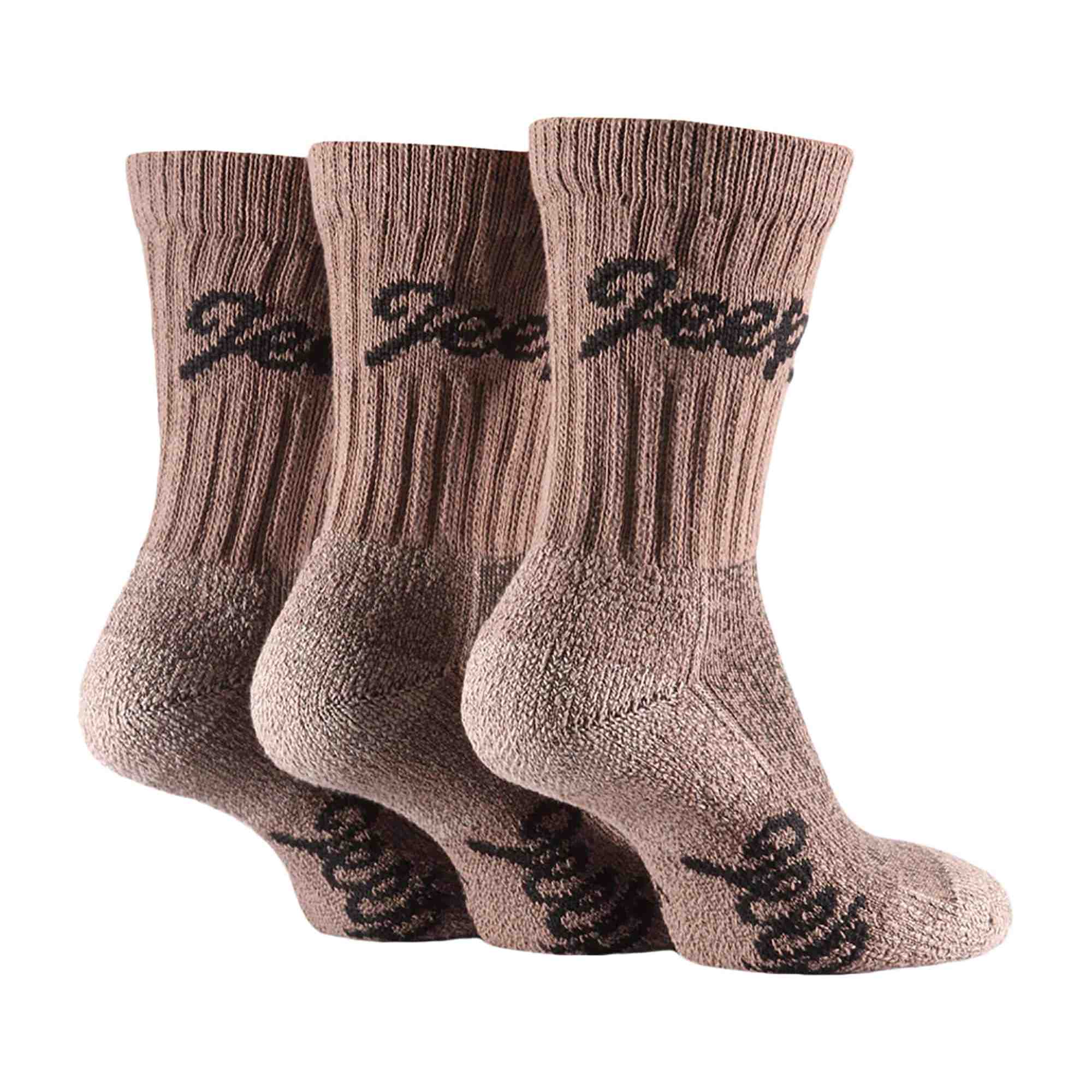 3 Pack Ladies Cotton Cushioned Hiking Socks