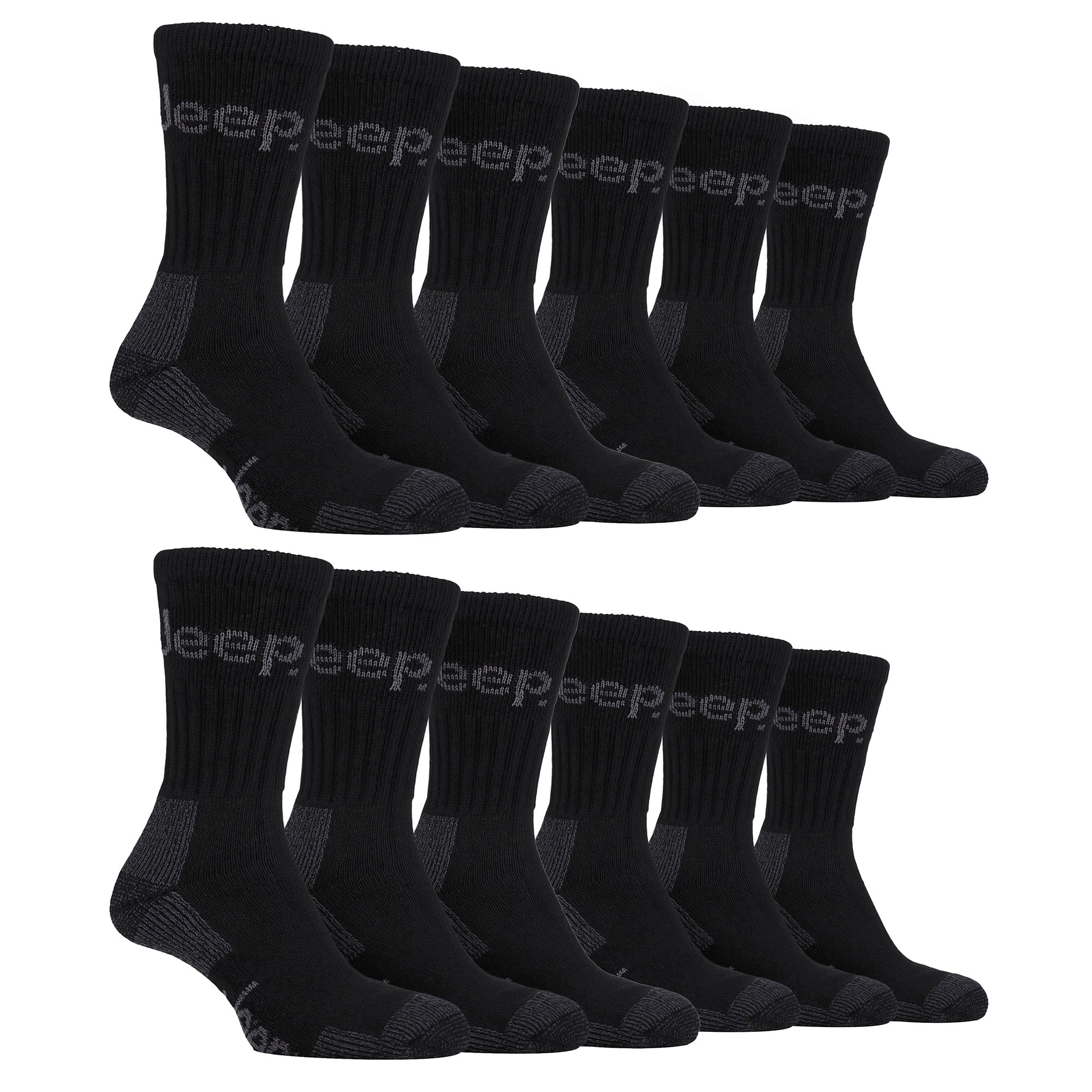 Mens Luxury Cushioned Cotton Hiking Socks (Multipack Options)