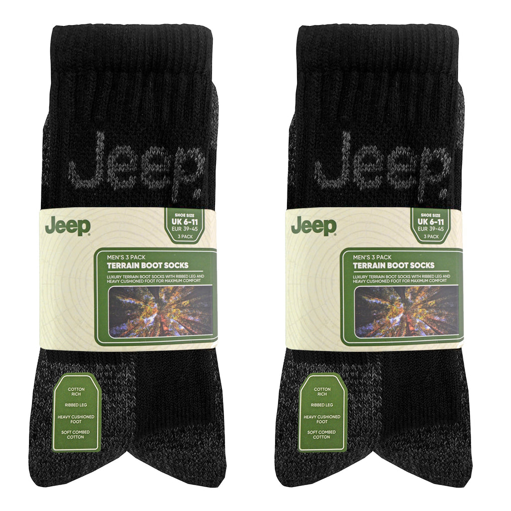 Mens Luxury Cushioned Cotton Hiking Socks (Multipack Options)