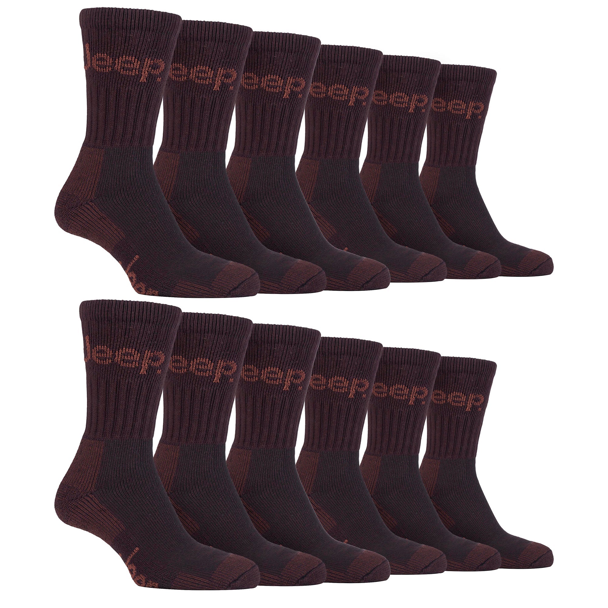Mens Luxury Cushioned Cotton Hiking Socks (Multipack Options)