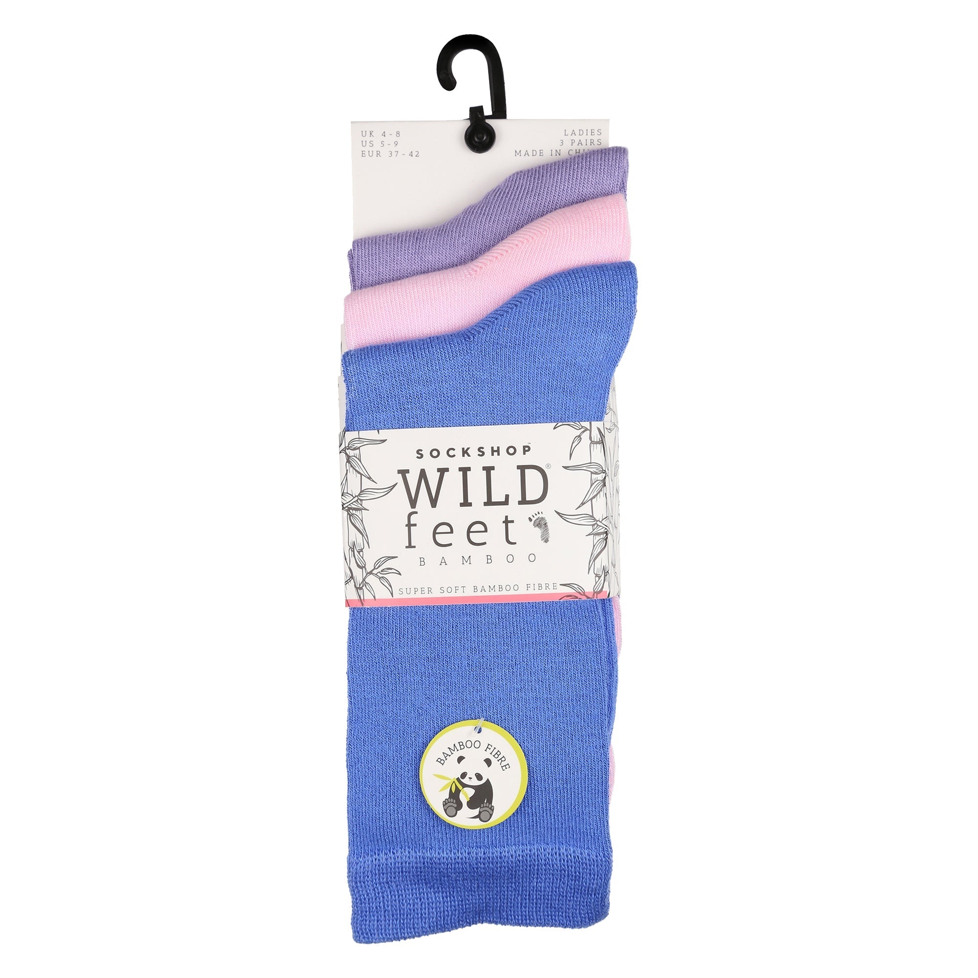 3 Pack Ladies Plain Coloured Bamboo Socks for Summer