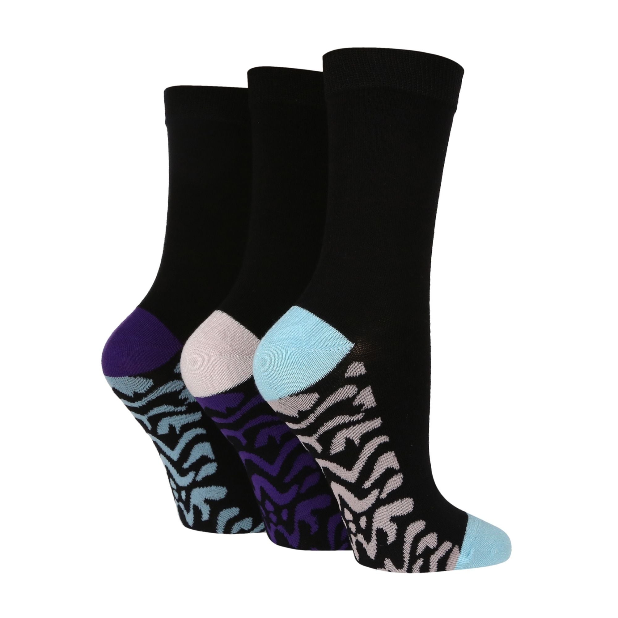 3 Pack Ladies Plain Coloured Bamboo Socks for Summer