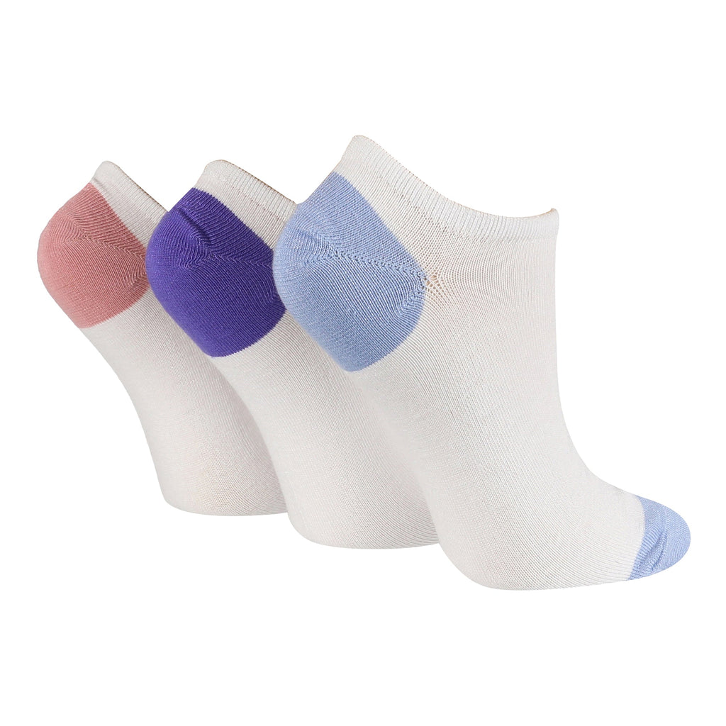 3 Pack Ladies Bamboo Low Cut Trainer Socks