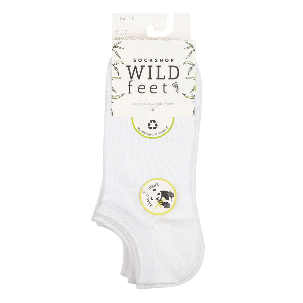 5 Pack Ladies Plain Contrast Liner Socks