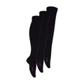 3 Pack Girls Knee High Long Plain Soft Breathable Bamboo Socks