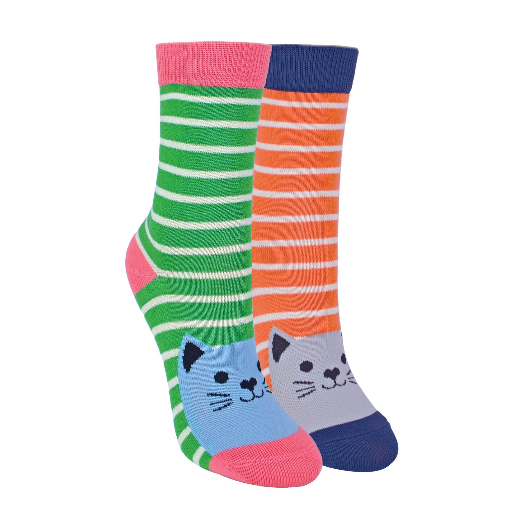 2 Pack Girls Animal Pattern Soft Breathable Bamboo Socks