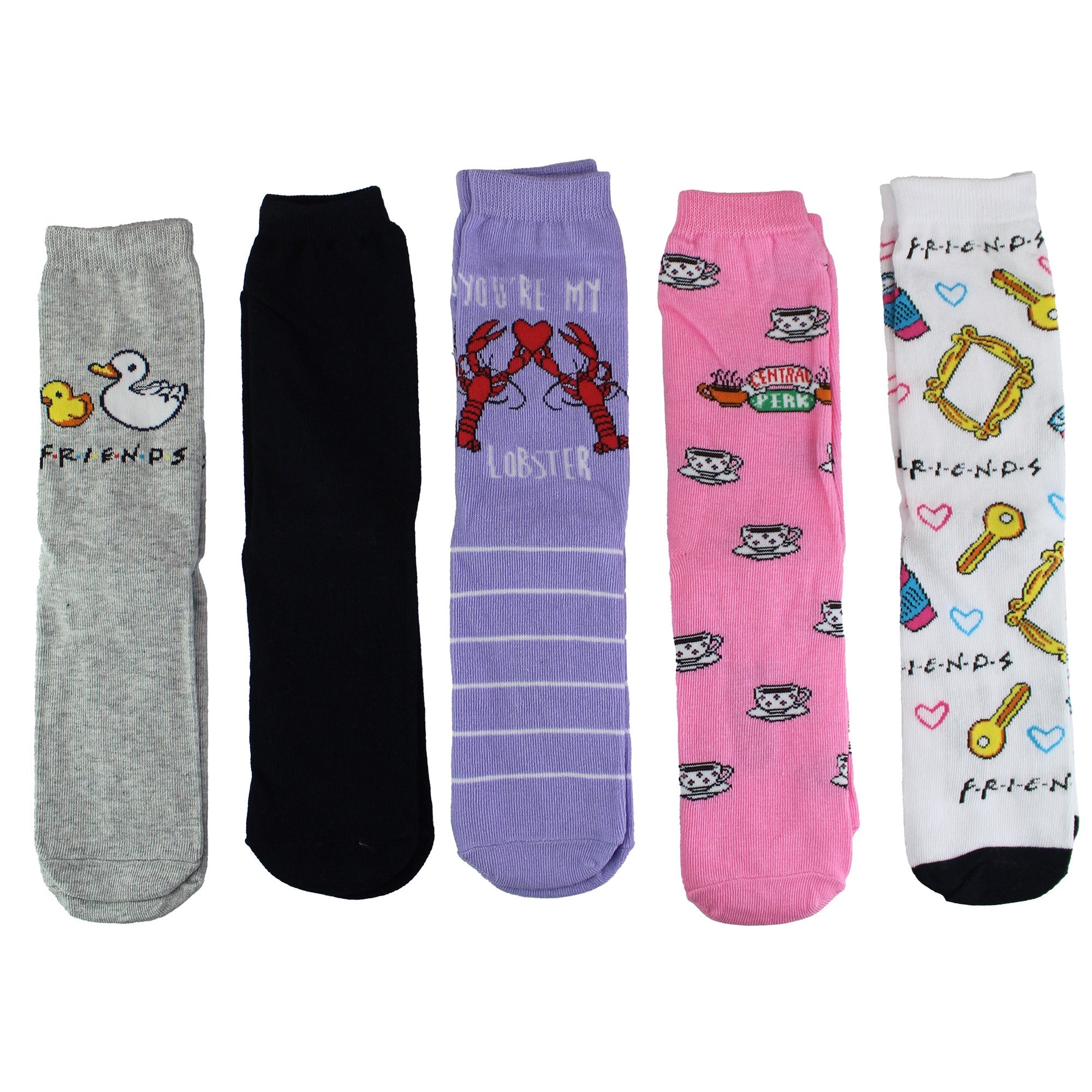Ladies 5 Pairs of Funny Novelty Friends Socks | Gifts for Friendship Day