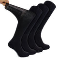4 Pack Long Bamboo Diabetic Socks With Grips for Men and Women