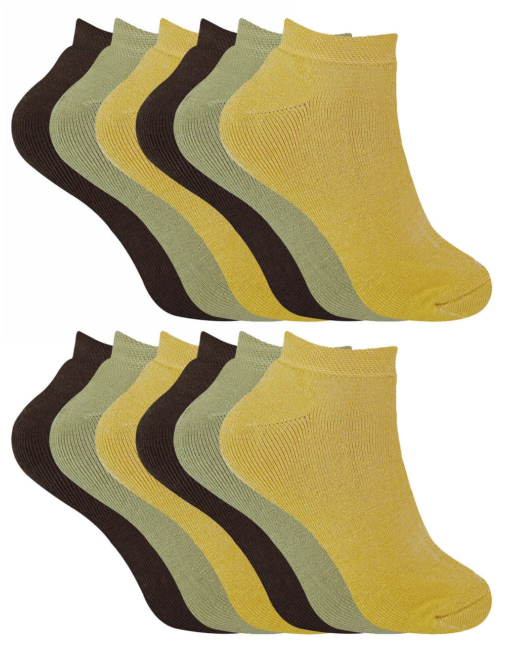 Ladies Cushioned Low Cut Ankle Thermal Trainer Socks (Multipack Options)