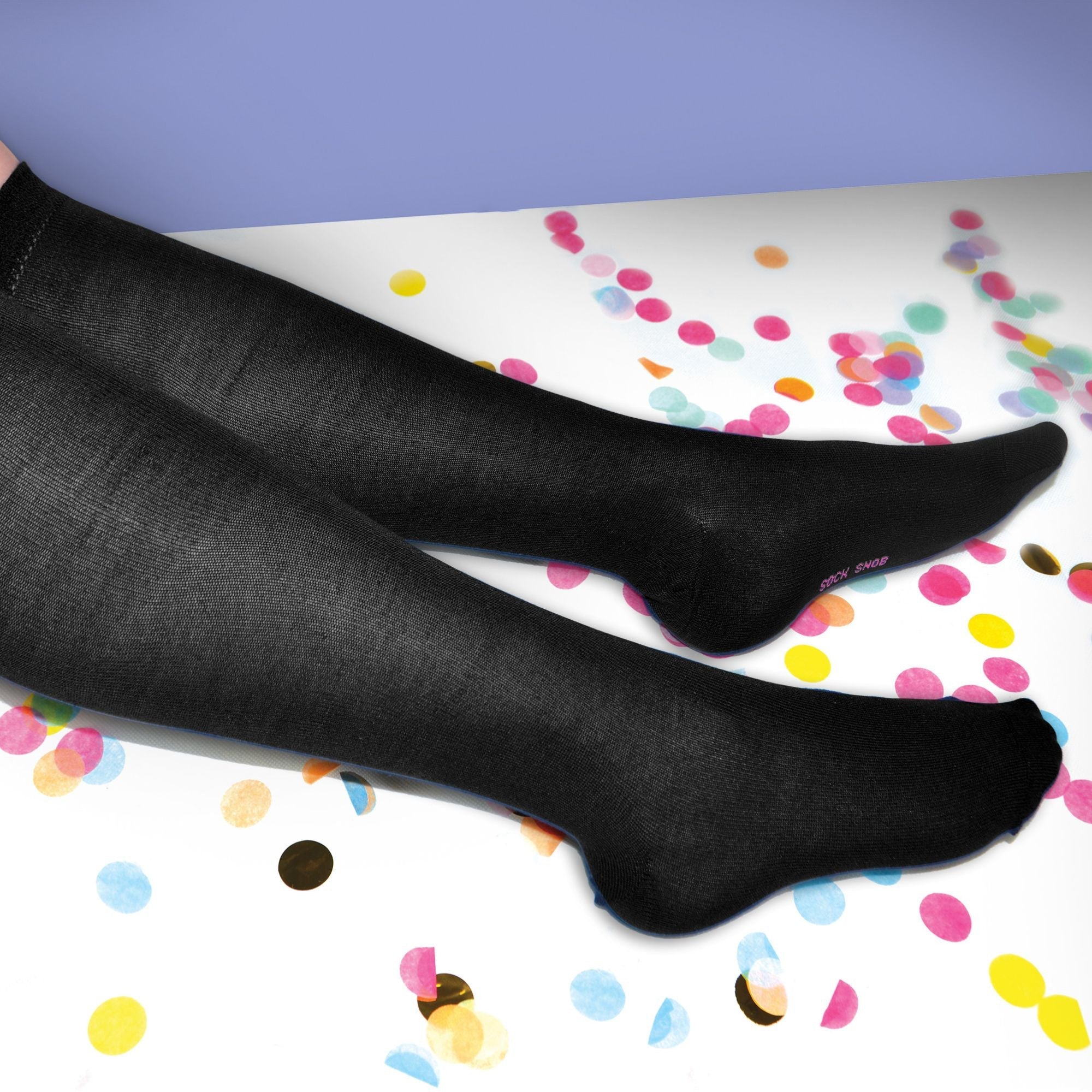 2 Pack Ladies Rainbow Patterned Knee High Bamboo Socks