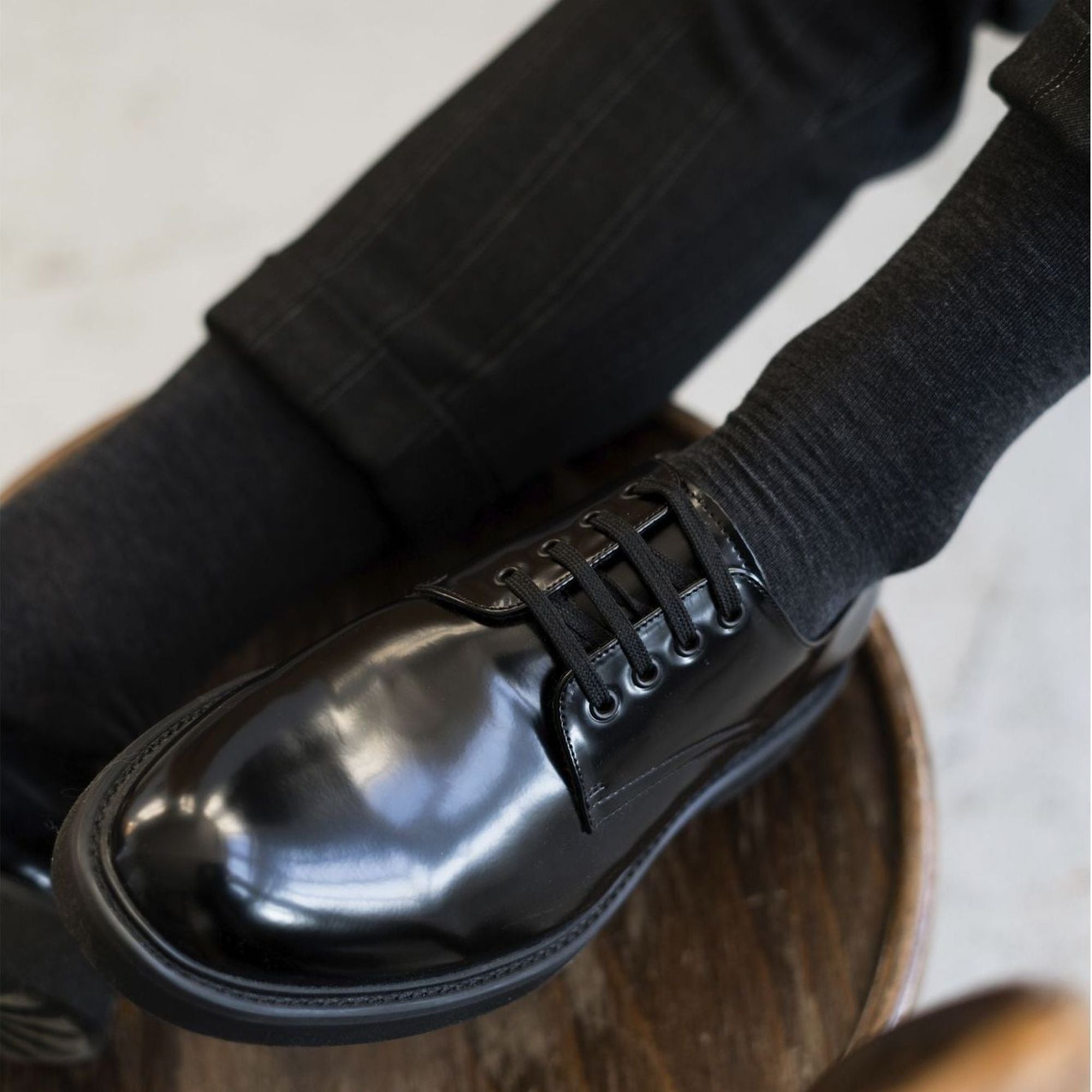 Mens Warm Soft Merino Wool Ribbed Dress Socks