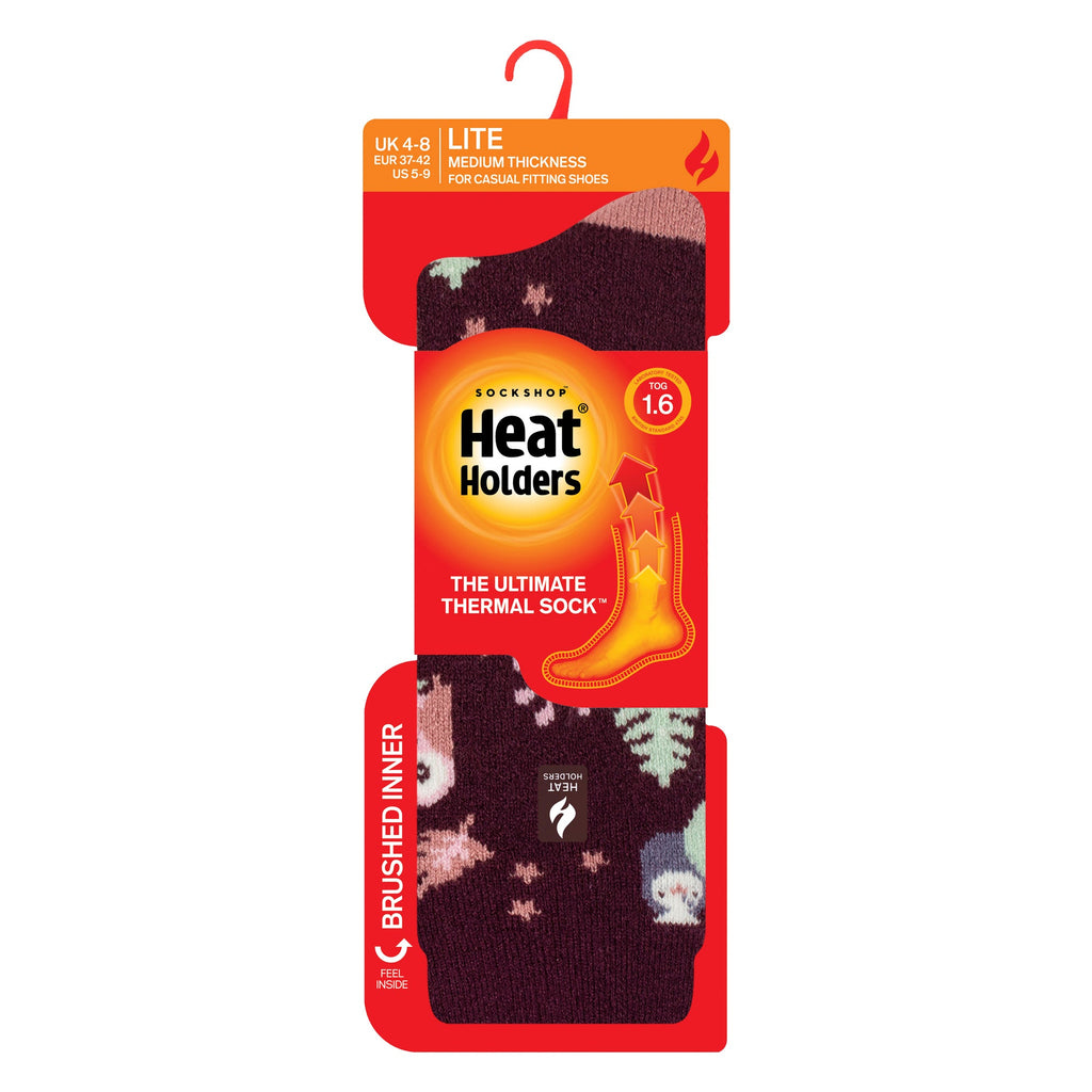 Ladies Thermal Lite Patterned Socks for Winter