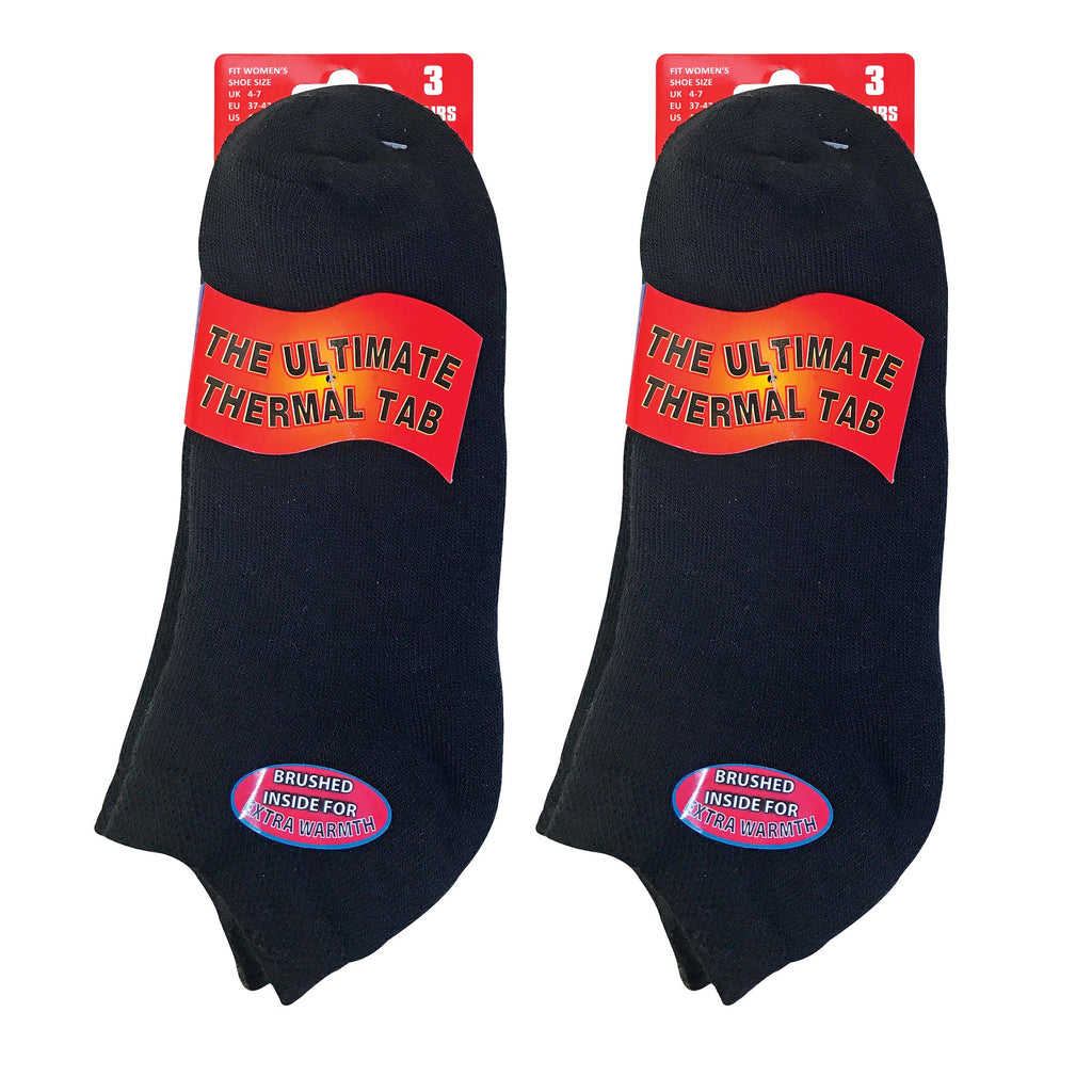 Ladies Cushioned Low Cut Ankle Thermal Trainer Socks (Multipack Options)