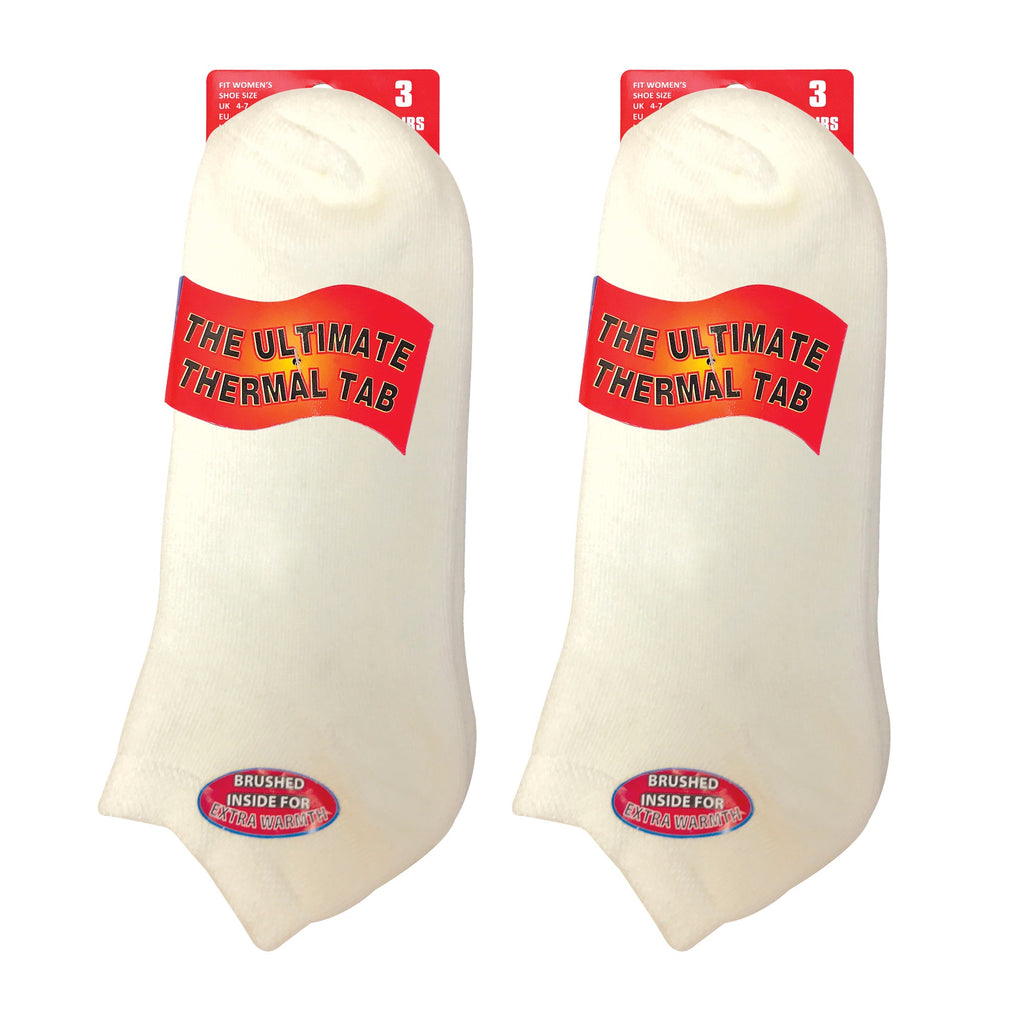 Ladies Cushioned Low Cut Ankle Thermal Trainer Socks (Multipack Options)