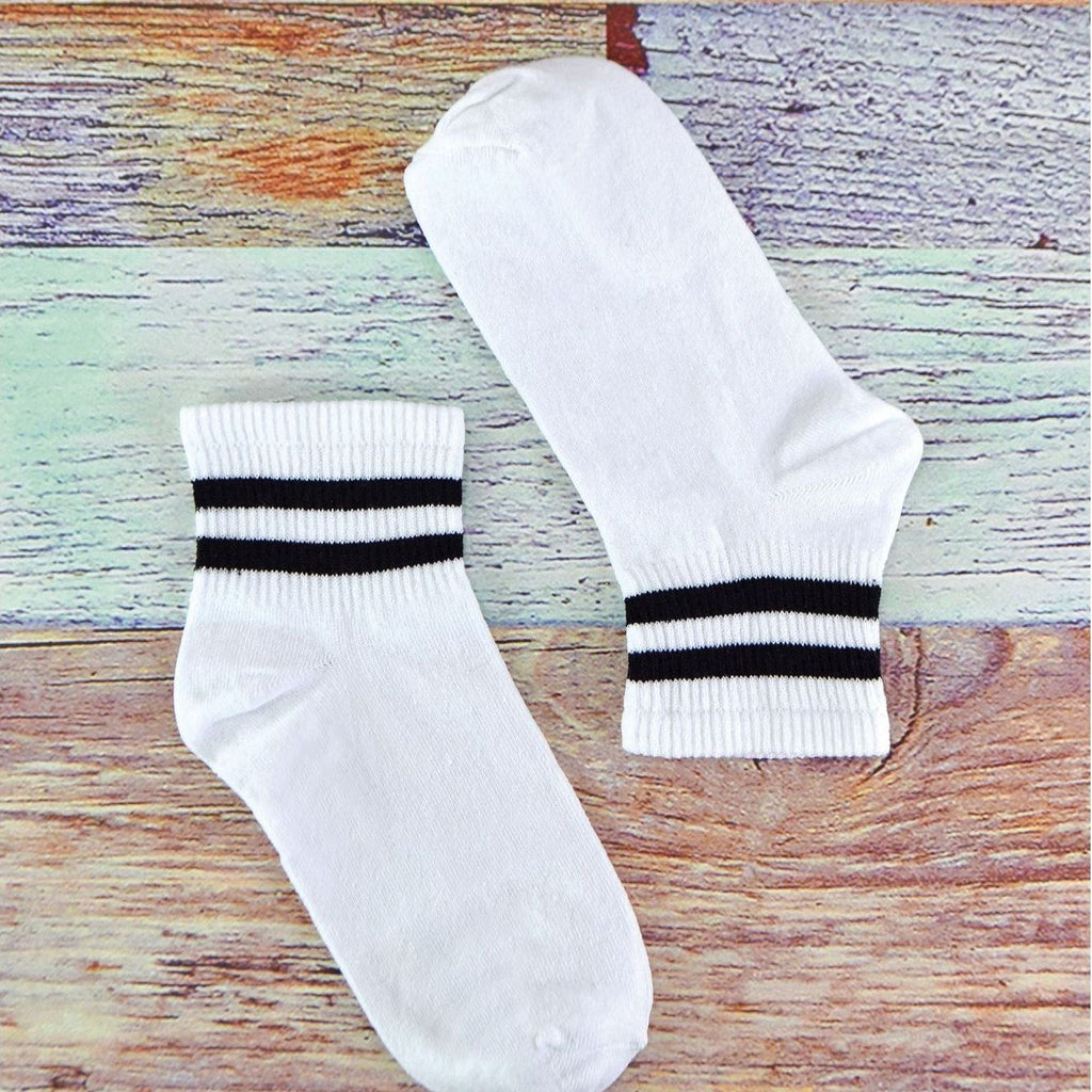 12 Pack Ladies Ankle Cotton Striped Socks