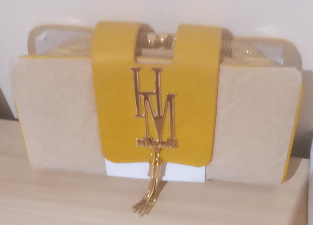Leather effect Wallet Decorated by Letters and Metal Tassel