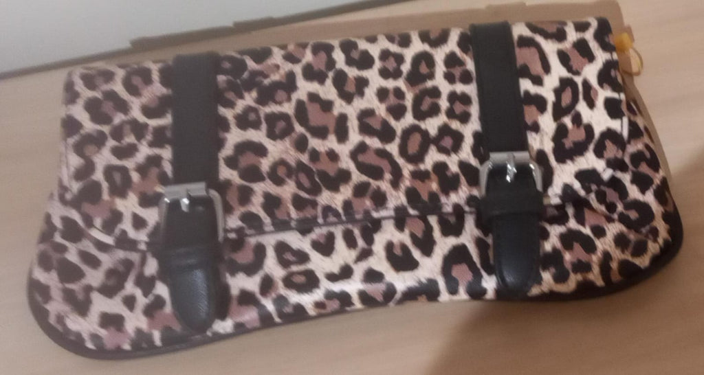 Leopard Print leather effect Pouch