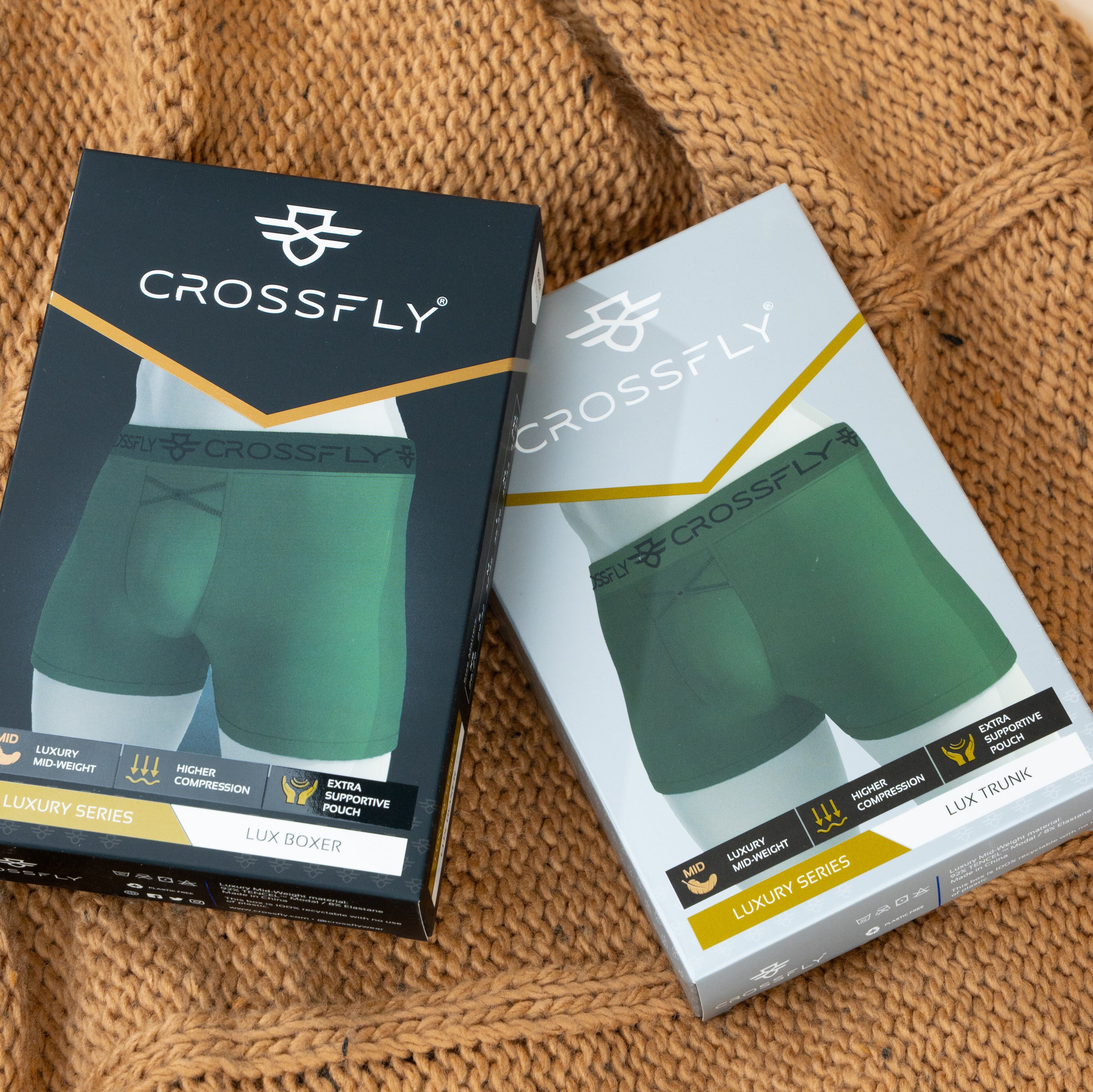 Lux Men's 7" Boxers - Olive/Black