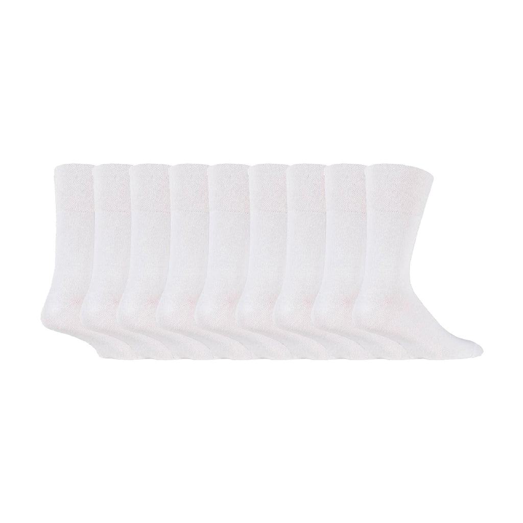 9 Pairs  NON ELASTIC Cotton Mens Socks with Loose Top - Ideal for Diabetic